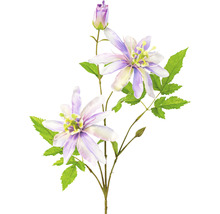 Dekorativ konstgjord passionsblomma med blad