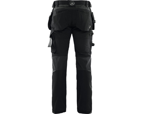 Svarta arbetsbyxor med fickor bakifrån