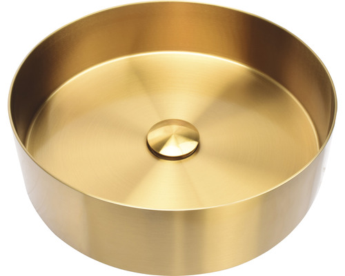 Bänktvättställ Differnz RVS 40x40cm rostfritt stål guld matt 38.010.72
