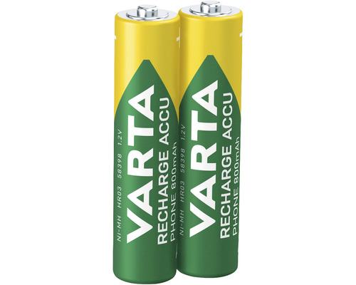 Två Varta Recharge Accu Phone batterier