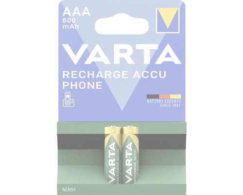 Laddningsbart batteri VARTA AAA T398 800 mAh 2-pack