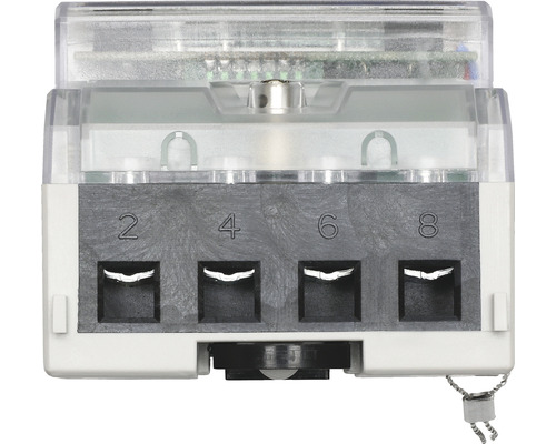 Detaljvy av en timeranslutning med siffrorna 2, 4, 6 och 8