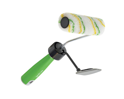 Färgroller med grönt handtag och färgroller