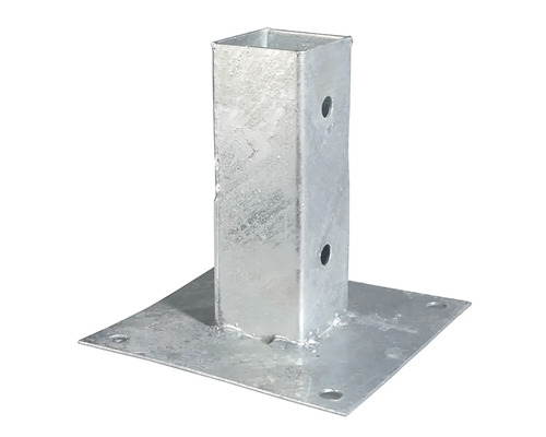 Stolpfäste KAISERTHAL 71x150x100x60mm Stolpfäste av metall med fyrkantig basplatta och stolpfäste