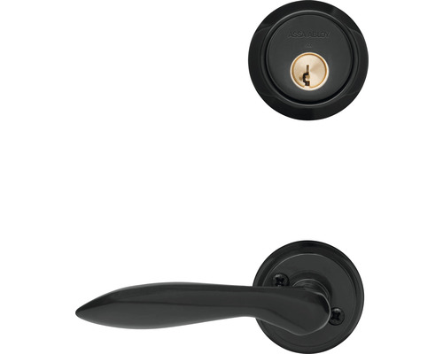 Dörrbeslag med dörrhandtag och låscylinder