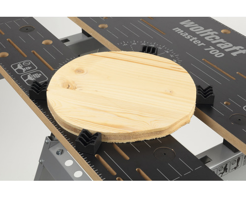 Wolfcraft Master 700 arbetsbänk med rund träskiva