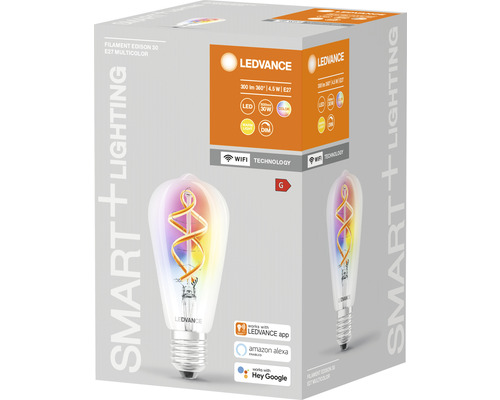 LEDVANCE Filament Edison 30 E27 Multicolor i kartong