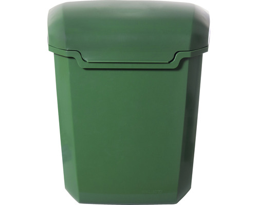 Grön soptunna med lock