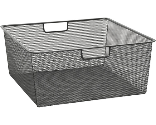 Meshback ELFA för utdragsram 427x427x185mm graphite 144225 Trådkorg med handtag för förvaring