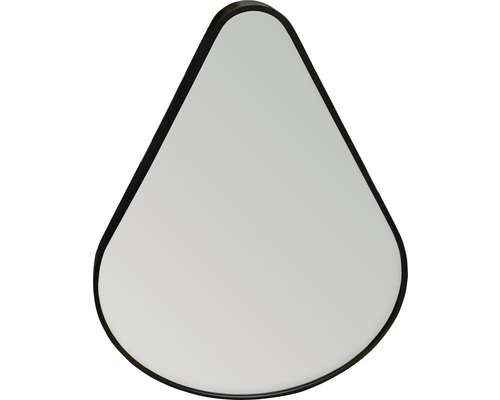 Droppformad spegel svart 50x70cm