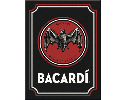 Magnet Bacardi Logo Black 6x8cm
