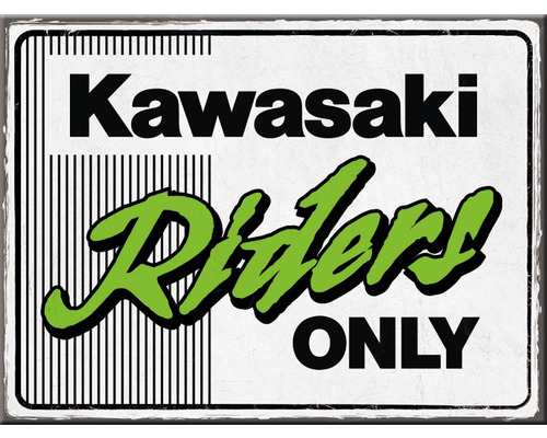 Magnet Kawasaki Riders Only 6x8cm