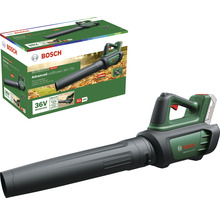 Batteridriven lövblås från Bosch med produktförpackning