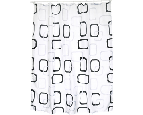 Duschdraperi med kantigt mönster