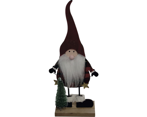 Juldekoration LAFIORA tomte 24,5x10x5cm grön