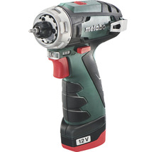 Borrskruvdragare METABO BS Basic 12V inkl. 2x2,0Ah batterier och laddare i PowerMaxx plastlåda