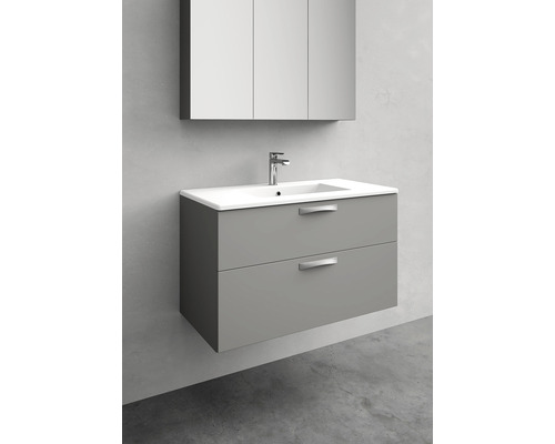 Tvättställ med underskåp och spegelskåp för badrummet