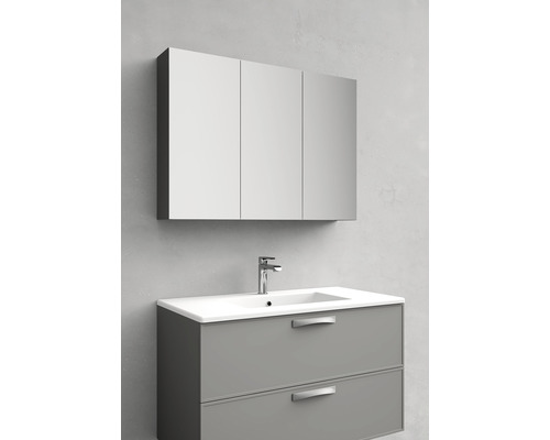 Tvättställ med underskåp och spegelskåp för badrummet