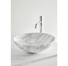 Handfat NORO Marble marmor grå vit rund 420 mm 320250
