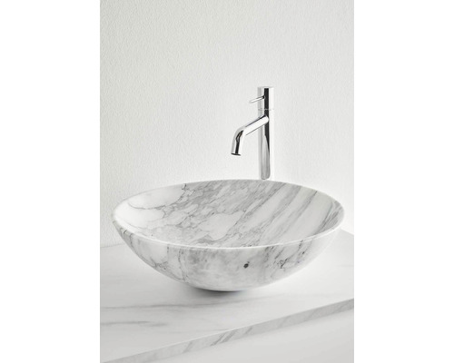 Marmor tvättställ med blandare