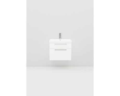 Tvättställsskåp med två lådor och blandare