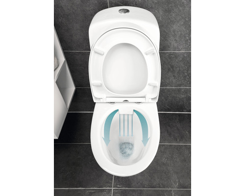 Toalettstol NORO well no-rim inkl. lock mjuksits vattensparfunktion S-lås 3/6 L 7805866