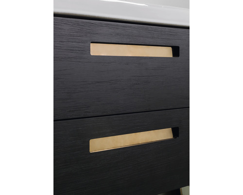 Detaljvy av ett underskåp med två lådor och grepplister