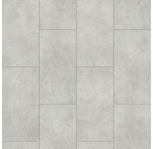 Golvbeläggning med stenutseende, bestående av rektangulära plattor