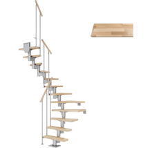 U-trappa PERTURA Spiros bok grå 12 steg B:69 cm