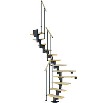 U-trappa PERTURA Spiros lönn antracit 12 steg B:69 cm