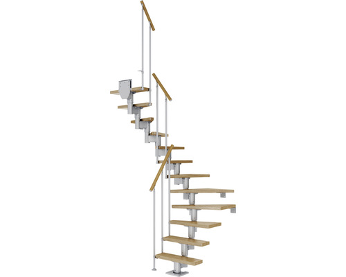 U-trappa PERTURA Spiros ek grå 14 steg B:79 cm