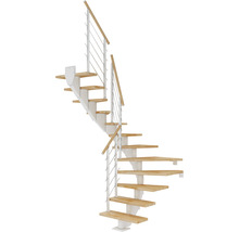 U-trappa PERTURA Alena bok vit 11 steg B:75 cm