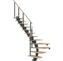 L-trappa PERTURA Alena bok antracit 11 steg B:75 cm