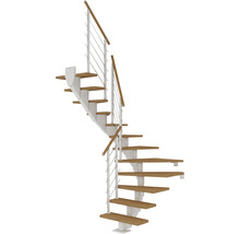 U-trappa PERTURA Alena ek mörk vit 11 steg B:85 cm