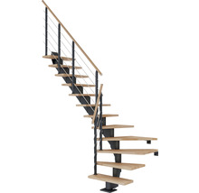 L-trappa PERTURA Alena bok antracit 13 steg B:85 cm
