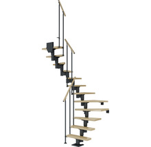 U-trappa PERTURA Spiros lönn antracit 13 steg B:79 cm
