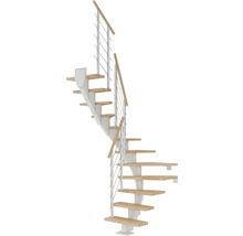 U-trappa PERTURA Malva bok vit 11 steg B:65 cm