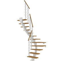 U-trappa PERTURA Malva ek mörk vit 11 steg B:65 cm