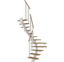 U-trappa PERTURA Malva ek mörk vit 12 steg B:65 cm