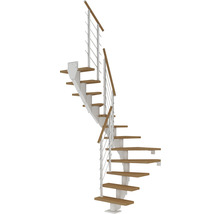 U-trappa PERTURA Malva ek mörk vit 12 steg B:75 cm