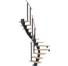 U-trappa PERTURA Malva ek ljus antracit 13 steg B:75 cm