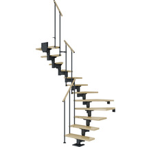 U-trappa PERTURA Chiron lönn antracit 11 steg B:75 cm