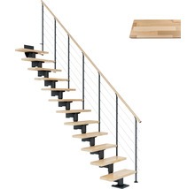 Rak trappa PERTURA Chiron bok antracit 12 steg B:75 cm