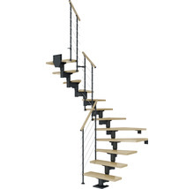 U-trappa PERTURA Chiron lönn antracit 13 steg B:75 cm