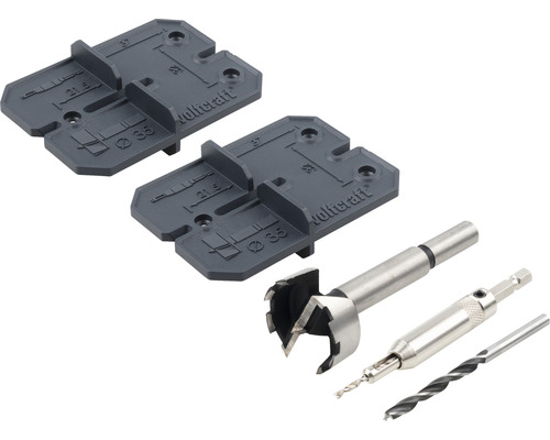Wolfcraft borrguide med forstnerborr och centrumborr