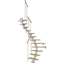 U-trappa PERTURA Spiros ek grå 12 steg B:75 cm
