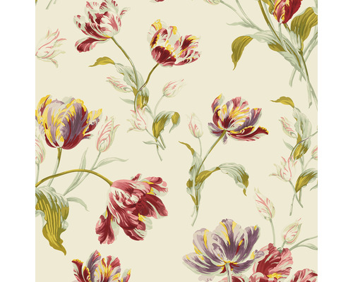 Mönster med tulpanblommor och blad