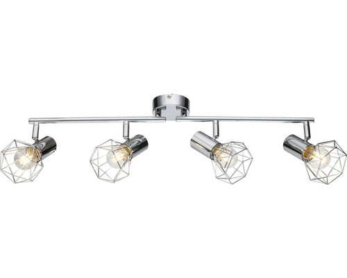 Taklampa med fyra spotlights och trådburar