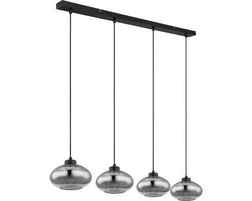 Pendellampa med fyra lampor av glas