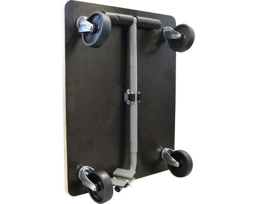 Möbelrulle med fyra hjul och handtag